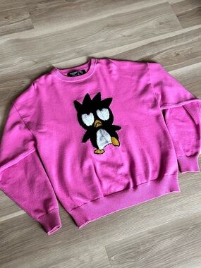 Forever 21 Badtz Maru Sanrio Hot Pink Crewneck Sweate